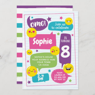 Emoij Birthday Invitation