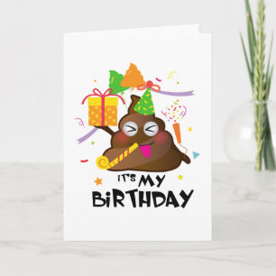Emoji 5th Birthday  Kids for Girls Funny Party Card