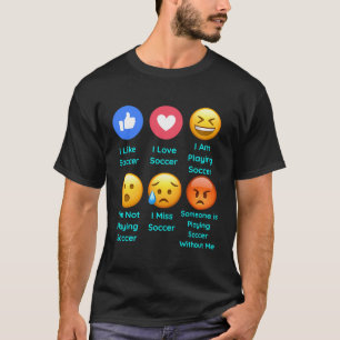 Emoji Addicted To Soccer T-Shirt