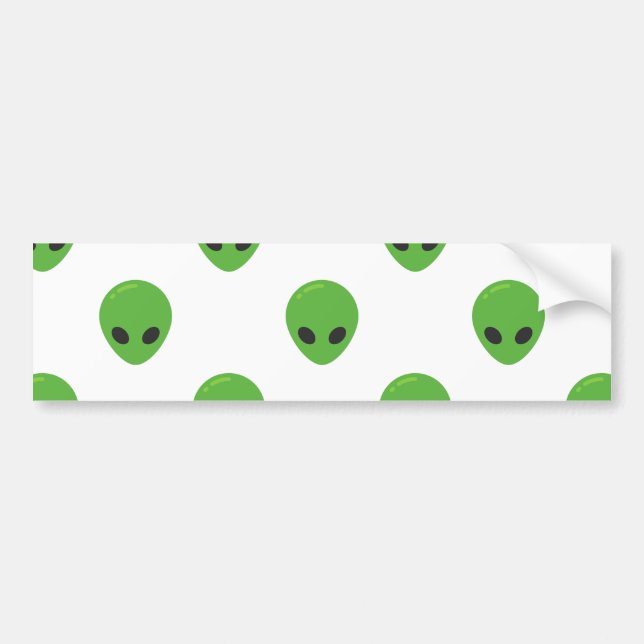 emoji aliens bumper sticker (Front)