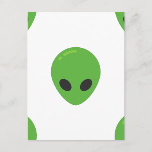 emoji aliens postcard