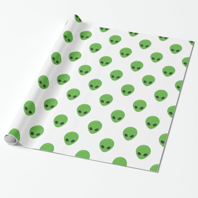 emoji aliens wrapping paper (Unrolled)