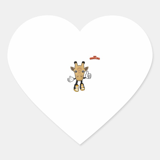 emoji animals giraffe thumb up  heart sticker (Front)
