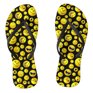 Emoji balls flip flops