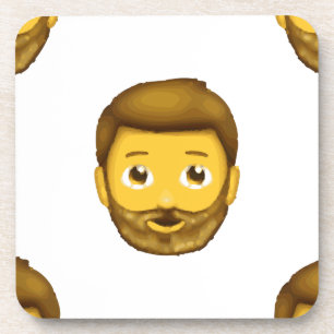 emoji bearded man coaster