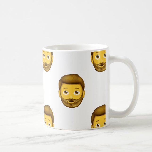 emoji bearded man coffee mug (Right)