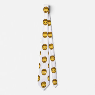 emoji bearded man menswear mens necktie neck tie