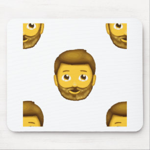 emoji bearded man mouse mat