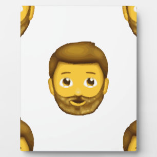 emoji bearded man plaque