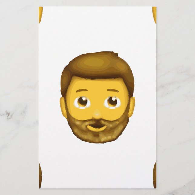 emoji bearded man stationery (Front)