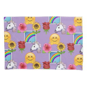 Emoji Beauty Purple Pattern Pillowcase