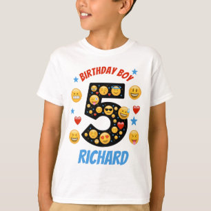Emoji Birthday Boy Fifth smile face  T-Shirt