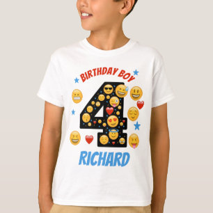 Emoji Birthday Boy Fourth smile face T-Shirt