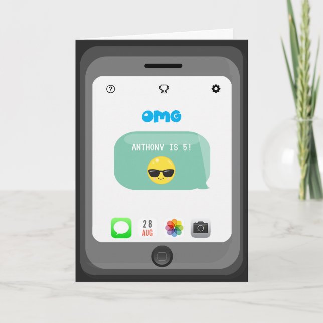 Emoji Birthday Greeting Card (Front)