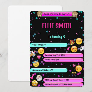 Emoji Birthday Invitation