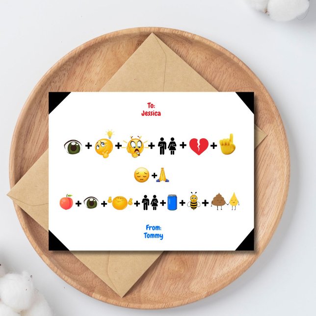 Emoji Breakup Card (Breakups aren't fun but this breakup card is. Use it when the other person has a sense of )