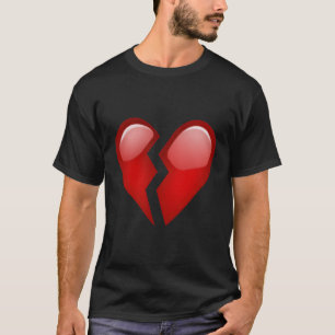 Emoji Broken Heart Breakup Missing Your Loved One  T-Shirt