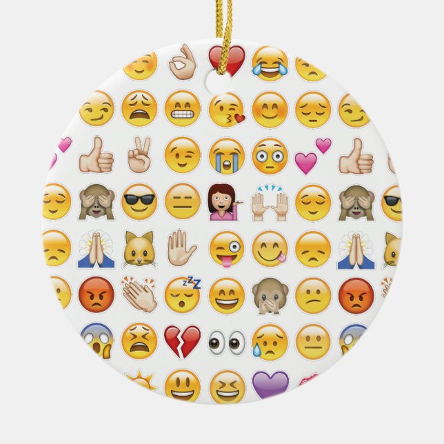 emoji ceramic tree decoration (Front)