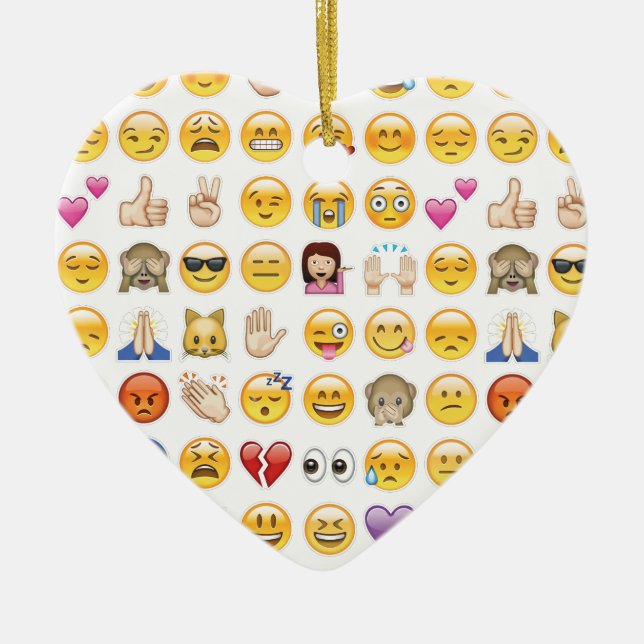 emoji ceramic tree decoration (Front)