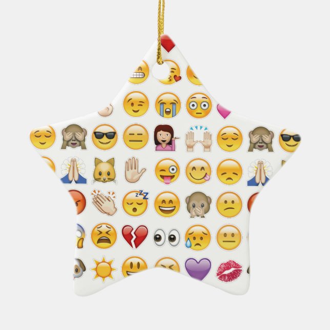 emoji ceramic tree decoration (Front)