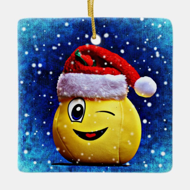 Emoji Christmas Ornament (Front)