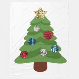 emoji christmas tree blanket