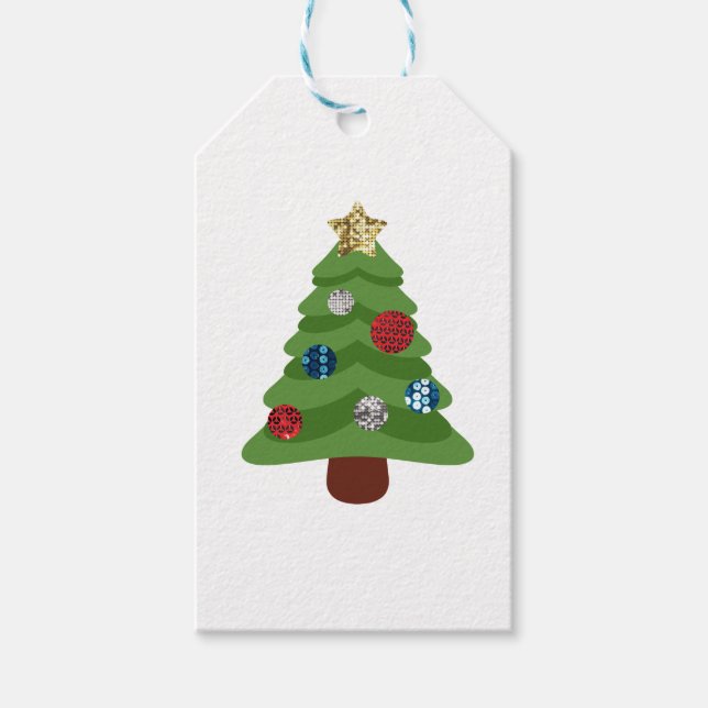 emoji christmas tree gift tags (Front)