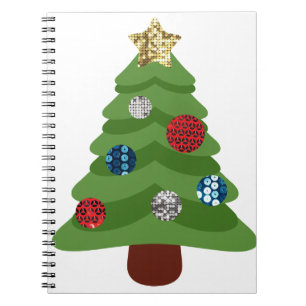 emoji christmas tree notebook
