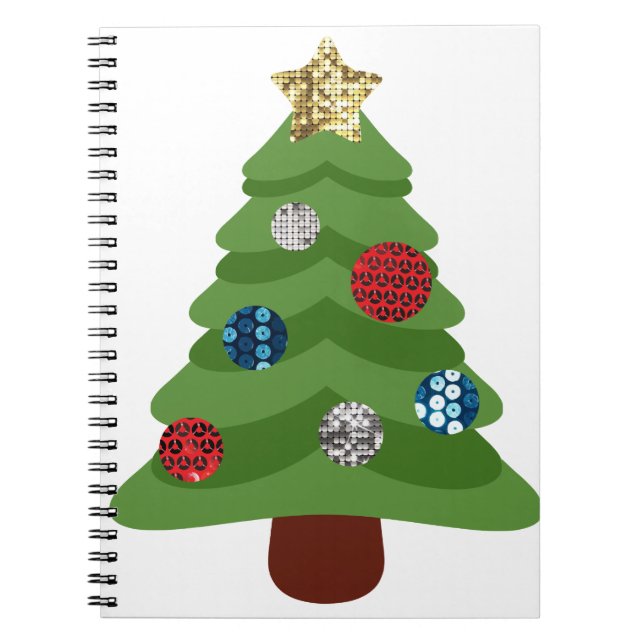 emoji christmas tree notebook (Front)