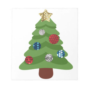 emoji christmas tree notepad