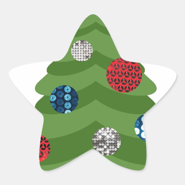 emoji christmas tree star sticker (Front)