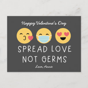 Emoji Classroom Valentine - Grey Postcard