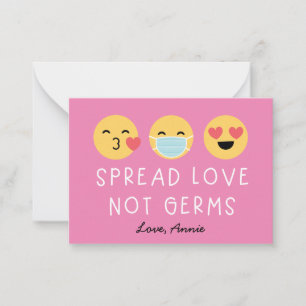 Emoji Classroom Valentine - Pink Card