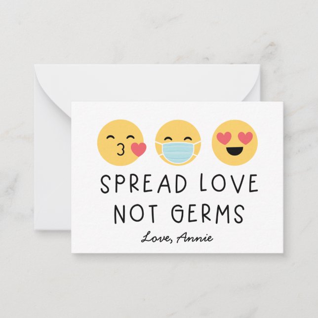 Emoji Classroom Valentine - Yellow Card (Front)