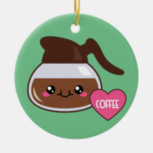 Emoji Coffee Pot Ceramic Tree Decoration