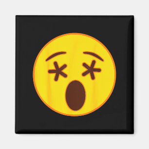 Emoji Crossed Out Eyes Yellow Smile Face Magnet