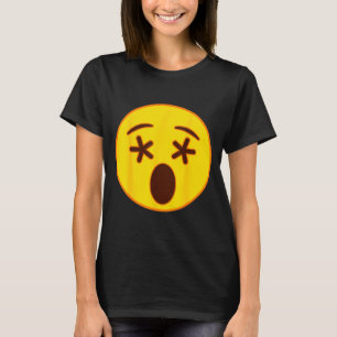 Emoji Crossed Out Eyes Yellow Smile Face T-Shirt