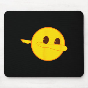 Emoji Dab Dabbing Yellow Smile Face Mouse Mat