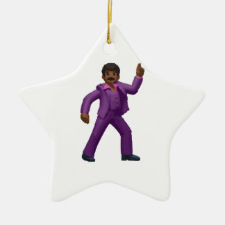 Emoji Dancing Man Ceramic Tree Decoration