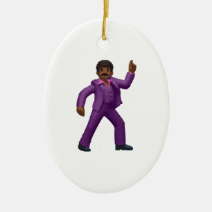 Emoji Dancing Man Ceramic Tree Decoration