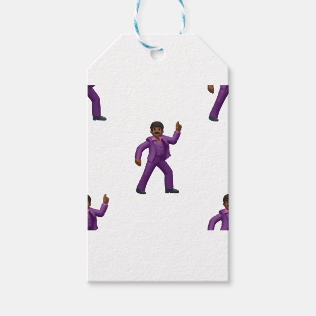 Emoji Dancing Man Gift Tags (Front)