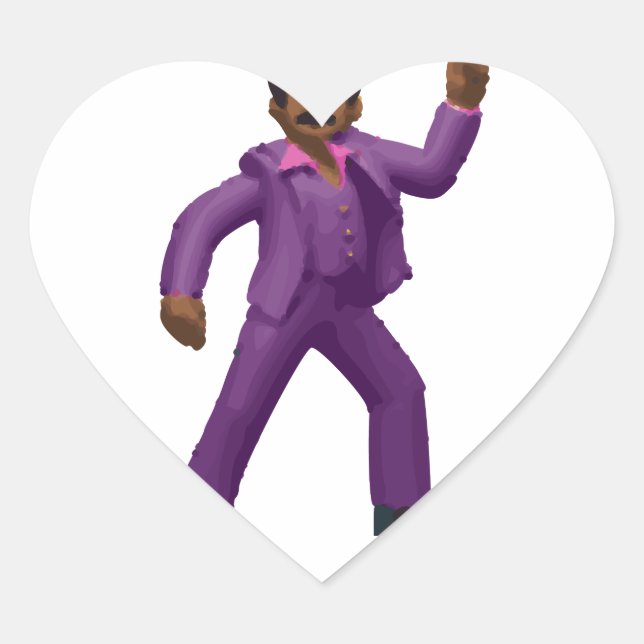 Emoji Dancing Man Heart Sticker (Front)