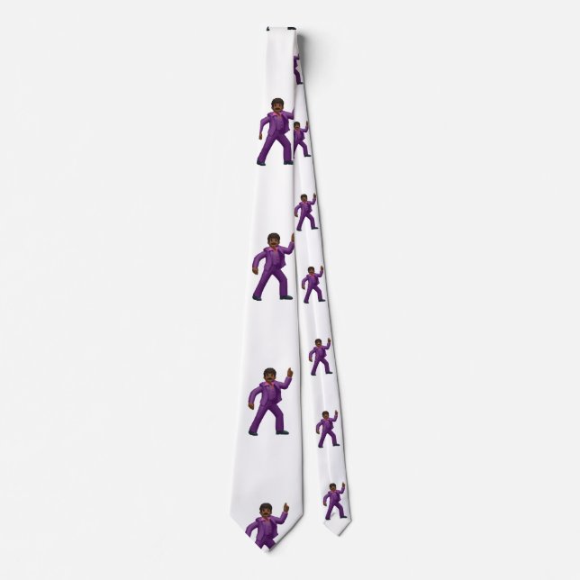 Emoji Dancing Man menswear mens necktie neck tie (Front)