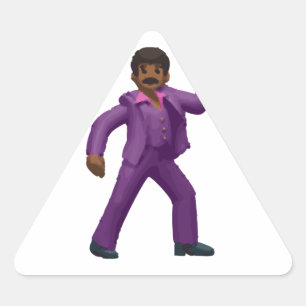 Emoji Dancing Man Triangle Sticker