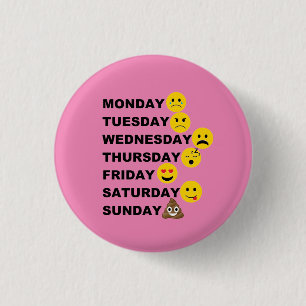 Emoji Days 3 Cm Round Badge