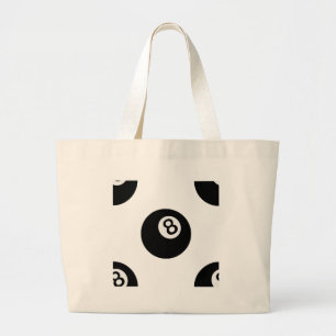 emoji eight ball large tote bag