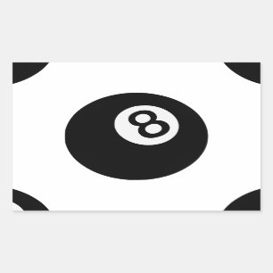 emoji eight ball rectangular sticker