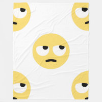 emoji eye rolling blanket