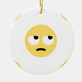 emoji eye rolling ceramic tree decoration