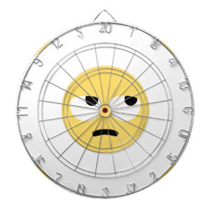 emoji eye rolling dartboard